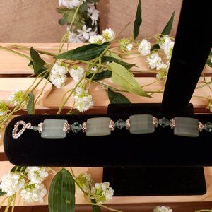 Aventurine and Swarovski Crystal Bracelet